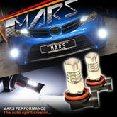2x MARS Performance High Power Torch Projector LED SMD White Fog Light Bulbs for TOYOTA Corolla - Mars Performance