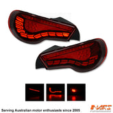 Red Full LED Tail lights with Sequential Indicators for Toyota 86 ZN6 GT GTS & Subaru BRZ ZC6