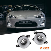 MARS High Power LED 3D Angel Eyes Bumper Bar Driving Fog Lights - Universal Fit