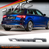 Twin Exhaust outlet Rear Bumper bar Diffuser Bodykit for AUDI S3 & A3 8V S-line HatchBack 2017-2019