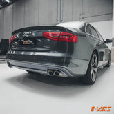 Twin Exhaust outlet Diffuser Bodykit for AUDI A4 B8 2012-2015 Sedan S4 & S-line Rear Bumper bar