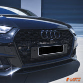 Gloss Black RS4 Style Front Bumper Bar Grille Grill Bodykit for AUDI A4 S4 B9 2016-2019