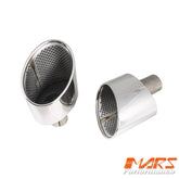 Silver RS Style Exhaust Muffler Tips for AUDI A4 S4 B9 Sedan & Wagon