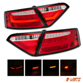 Replace Stock LED Lights Clear Red 3D LED Stripe Tail Lights for AUDI A5 8T 2009-2012 Pre Update Models