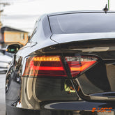 Replace Stock LED Lights Smoked Red 3D LED Stripe Tail Lights for AUDI A5 8T 2009-2012 Pre Update Models