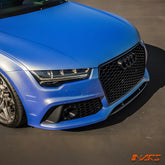 Gloss Black Honeycomb RS7 Style Front Bumper Bar Grille Grill Bodykit for AUDI A7 4G MY15-MY18 Update