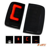 Smoked Black 3D Stripe Bar Full LED Tail Lights with Sequential Indicator for VW Volkswagen Amarok 2H 2011-2021
