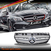 AMG CLA45 Style Chrome Black Front Bumper Bar Grille Grill for Mercedes-Benz CLA-Class X117 C117