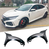 Metal Type-R Style Bodykit Side Fender Guards with Air Vent for Honda Civic X Sedan & Hatch 2016-2021