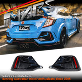 MK2 Style Side Mesh Covers for Honda Civic X TYPE-R FK 2016-2022 Rear Bumper Bar Bodykit