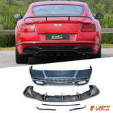 SuperSports Style Complete Rear Bumper Bar Bodykit with Carbon lip spoiler for Bentley Continental 3W Coupe 2012-2018