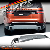 Matt Silver Rear Bumper Bar Diffuser Tow Cover for LAND ROVER DISCOVERY L462 Series-5 2017-2020