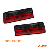 Smoked Red Tail Lights for BMW 3 Series E30 1988-1991, LCI models