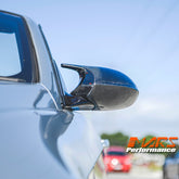 M3 Style Carbon Fibre Replacement Mirror Cap Covers for BMW 3 Series E90 E91 E92 Pre LCI & 1 Series E87 E82 E88 Pre LCI