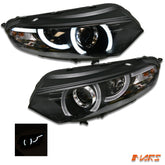 Black 3D Stripe Bar LED DRL Projector Head Lights for Ford EcoSport BK 2013-2016