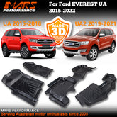 TPE 3D Moulded Car Floor Mats for Ford Everest UA UAII 3 Rows 2015-2022