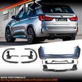 X5M Style Rear Bumper Bar & Fender Trim Wheel Arch Bodykit for BMW X5 F15 2013-2018