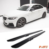 Matt Black Performance Style Lower Side Skirts Lip Spoiler Bodykit for BMW 2-Series F22 F23 2014-2020