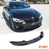 Gloss Black M Performance Style Front bar lip spoiler Bodykit for BMW 4 Series F32 F33 F36 M Sport bumper
