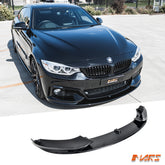 Gloss Black M Performance Style Front bar lip spoiler Bodykit for BMW 4 Series F32 F33 F36 M Sport bumper
