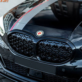 Gloss Black M135i Style Front Bumper Bar Kidney Grill Grille for BMW 1 Series F40 2019-2024