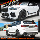 Carbon Print Performance Style Aero DYNAMIC Splitters Lip Spoiler & Diffuser Kit for BMW G05 X5 M Sport 2018-2022 Pre LCI