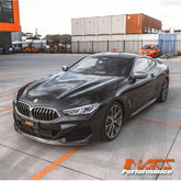 M Performance Style Dry Carbon Fibre Front Bumper Bar lip Spoiler & Side Splitters for BMW 8 Series G14 G15 G16