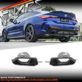 Black Replacement Exhaust Muffler Tips for BMW M Sport Bumper G20 M340i G22 M440i G42 M240i