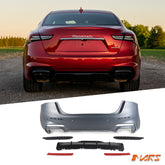 Trofeo Style Rear Bumper Bar with Diffuser for Maserati Ghibli Bodykit 2013-2023