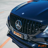Gloss Black Panamericana Front Bumper Bar Grille Grill Bodykit for Mercedes-Benz GLE63 AMG W166 Hatch & C292 Coupe 2015-2019