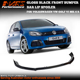 Gloss Black Front Bumper Bar Lip Spoiler Bodykit for Volkswagen VW Golf VI MK-6 R-20