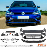 R Style Front Bumper Bar Bodykit with Grill for Volkswagen VW Golf 7.5 MK-7.5 2018-2020