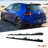 Gloss Black Lower Side Skirts Bottom lip Spoiler Bodykit for Volkswagen VW Golf 7 & 7.5 GTi R R20