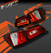 Clear Red 3D Stripe Bar LED Tail Lights for Lexus ISF IS250 IS350 GSE20R 2005-2013