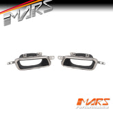 Silver Exhaust Muffler Tips for LAND ROVER Range Rover Sport L494 Update Dynamic Rear Bumper Bar 2018-2021