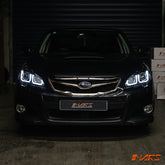 Black 3D DRL Day-Time Projector Head Lights for Subaru 5GEN Liberty Legacy OutBack 2009-2014 Wagon