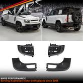 Gloss Black Front & Rear Bumper Corner Splitter Cover Bodykit for Land Rover Defender L663 90 110 130 2020-2024