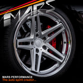 MARS MP-MC 19 inch Hyper Silver 5 Sporks Stag Concave with Dish Alloy Wheels Rims 5x120