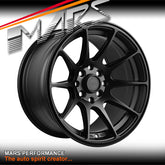 MARS MP-MS Matt Black 15x8.25 inch Deep Concave Alloy Wheels Rims 4x114.3 4x100