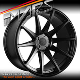 MARS MP-MS Matt Black 4x 20 Inch Deep Concave Stag Alloy Wheels Rims