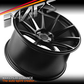 MARS MP-MS Matt Black 4x 20 Inch Deep Concave Stag Alloy Wheels Rims 5x114.3
