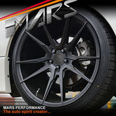 MARS MP-RH Matt Black 4x 19 Inch Deep Concave Stag Alloy Wheels Rims 5x114.3