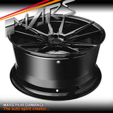MARS MP-RH Gloss Black 20 Inch Deep Concave Stag Alloy Wheels Rims