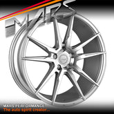 MARS MP-RH Silver 4x 22 Inch Under Cut Multi-Spork Alloy Wheels Rims 5x112