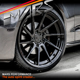 MARS MP-T2 Gloss Black 4x 20 Inch Twist Concave Stag Alloy Wheels Rims 5x120