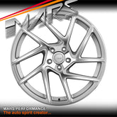 MARS MP-T3 Machined Silver 20 Inch Twsit Concave Stag Alloy Wheels Rims 5x120
