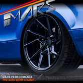 MARS MP-T4 Gloss Black 19 Inch Twist Spork Concave Alloy Wheels Rims 5x112