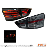 Smoked Black LED 3D Stripe Bar Tail Lights for Isuzu MU-X 2013-2016