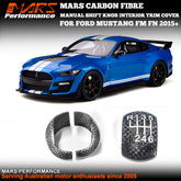 FloKraft Carbon Fibre Manual Shift Knob interior Trim Cover for FORD Mustang FM FN 2015-2022