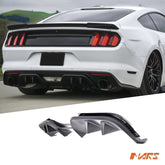 Matt Black RTR Style Rear Bumper bar Bodykit Diffuser Lip for Ford Mustang FM 2015-2017
